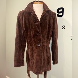 Reaction Kenneth Cole Brown Suede Coat